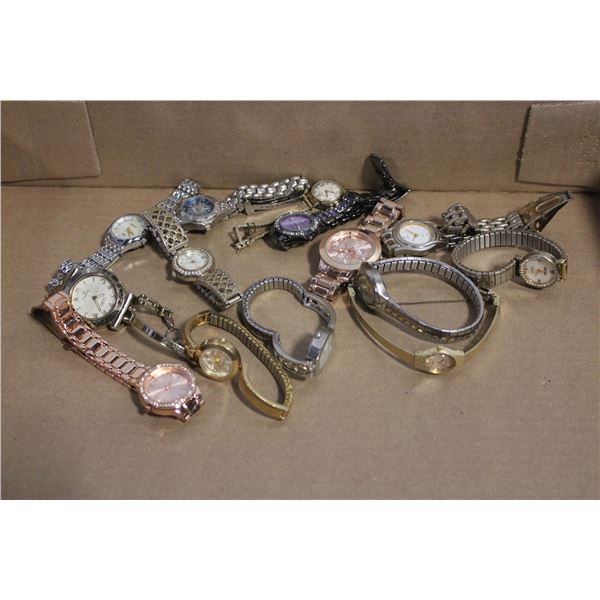 14 LADIES METAL WATCHES -VARIOUS BRANDS