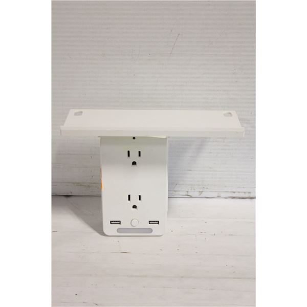 SURGE PROTECTED OUTLET SHELF WITH USB