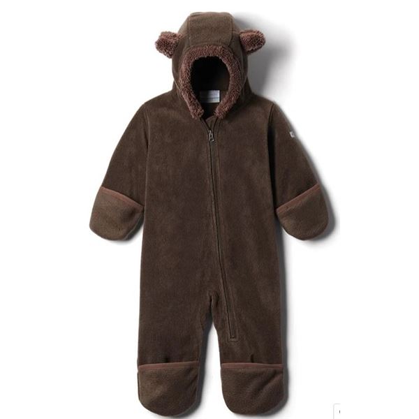 NEW COLUMBIA TINY BEAR BUNTING SIZE 12-18M BROWN