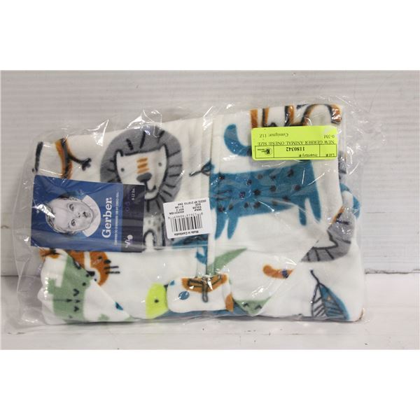 NEW GERBER ANIMAL ONESIE SIZE 0-3M