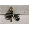 Image 1 : SNAKE RING PLUS FROG RING SZ 8