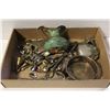Image 1 : COLLECTION OF OLD ITEMS AND SPOONS ETC