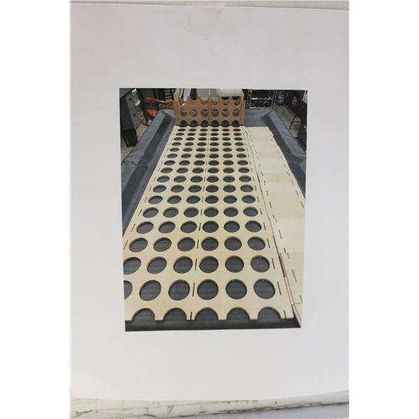 PRESS BOARD WINE RACK - HOLDS 90 BOTTLES