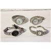 Image 1 : 4 SILVER LADIES METAL FASHION WATCHES