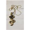 Image 1 : 16" GOLD PLATE CHAIN WITH DRAGON PENDANT