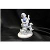 Image 1 : WEST GERMAN PORCELAIN GIRL WITH LAMBS 7"