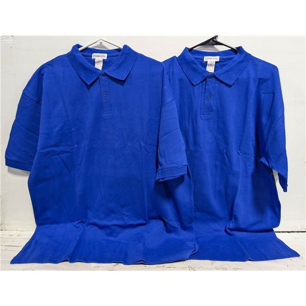 3 NEW MENS HARMONY POLO  XXL BLUE
