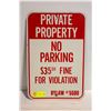 Image 1 : NO PARKING METAL SIGN 12 INCHES X 18 INCHES