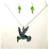 Image 1 : 16)  RAINBOW TIANIUM HUMMING BIRD PENDANT