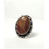 Image 1 : 28)  NATURAL NORINA JASPER SIZE 7.5 RING WITH