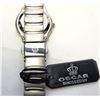 Image 2 : 14)  SWISS MADE, LADIES SILVER TONE WITH BLUE