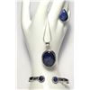 Image 1 : 21)  SUITE OF NATURAL LAPIS LAZULI JEWELERY