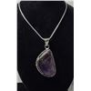 Image 1 : 27)  FREE FORM NATURAL AMETHYST PENANT WITH