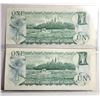 Image 2 : 5)  LOT OF 2 CANADIAN 1973 UNCIRCULATED $1.00