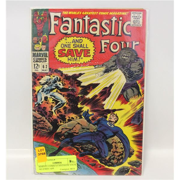MARVEL COMICS FANTASTIC FOUR #62 (FIRST APP
