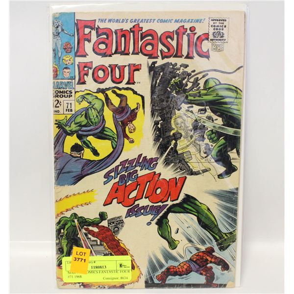 MARVEL COMICS FANTASTIC FOUR #71 1968