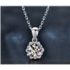 Image 1 : 1 CT GRA CERTIFIED ROUND BRILLIANT 925S NECKLACE