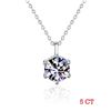 Image 1 : 5 CT GRA CERTIFIED ROUND BRILLIANT 925S NECKLACE