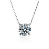 Image 4 : 3 CT GRA CERTIFIED ROUND BRILLIANT 925S NECKLACE