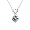 Image 5 : 1 CT GRA CERTIFIED ROUND BRILLIANT 925S NECKLACE