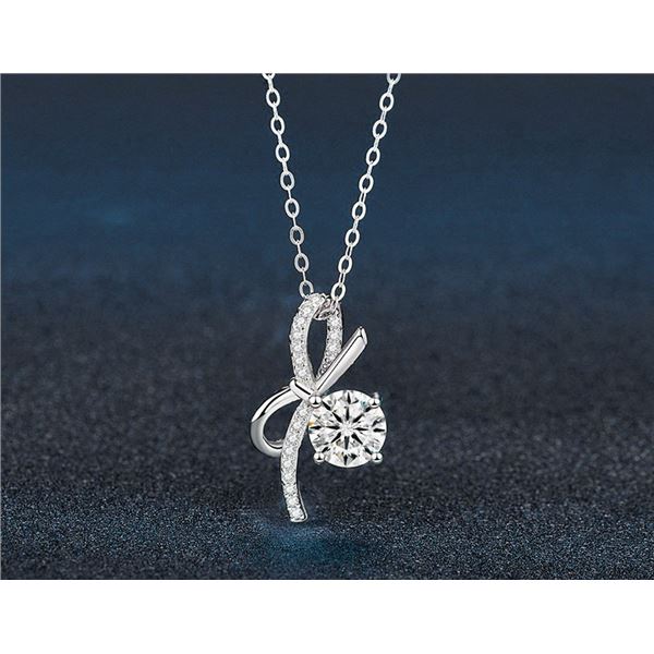 1 CT GRA CERTIFIED ROUND BRILLIANT 925S NECKLACE