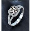 Image 1 : 2 CT GRA CERTIFIED SQUARE SHAPED MOISSANITE 925S