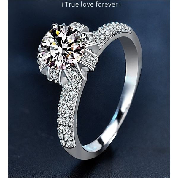 1 CT GRA CERTIFIED CROWN SHAPED MOISSANITE 925S