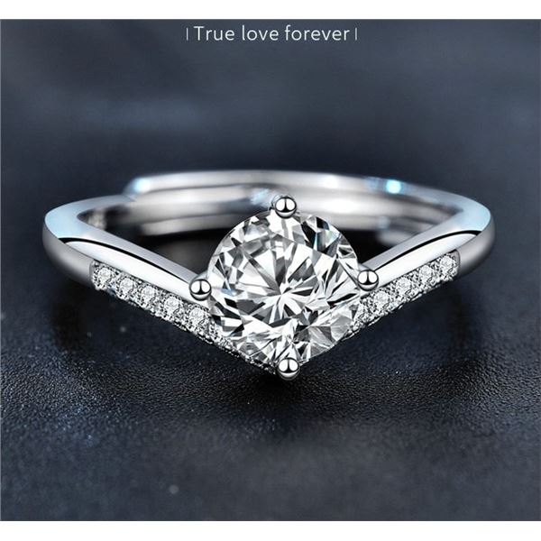 1 CT GRA CERTIFIED ROUND BRILLLIANT MOISSANITE 925S