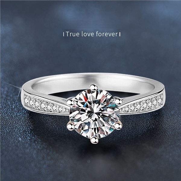 1 CT GRA CERTIFIED ROUND BRILLLIANT MOISSANITE 925S