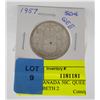 Image 1 : 1957 CANADA 50C. QUEEN ELIZABETH 2