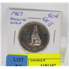 Image 1 : 1967 CANADA 50C. QUEEN ELIZABETH 2,