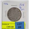 Image 1 : 1936 CANADA 50C. KING GEORGE 5