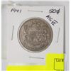 Image 2 : 1941 CANADA 50C. KING GEORGE 6