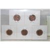 Image 2 : 1928, 1929, 1931, 1932, 1933 CANADA 1 CENT COINS