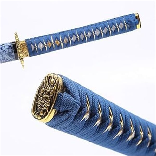 NEW EROTON HANDMADE SAMURAI SWORD COSPLAY BLUE