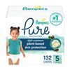Image 1 : NEW 132 DIAPERS PAMPERS PURE PROTECTION