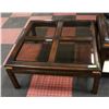 Image 2 : SOLID DARK WOOD 3-PIECE COFFEE TABLE SET