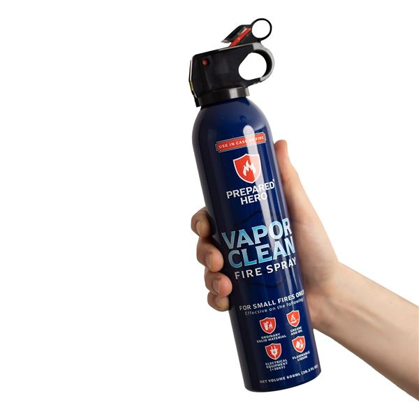 NEW 20.3 OZ PREPARED HERO VAPOUR CLEAN FIRE SPRAY