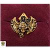 Image 1 : GOLD-TONE GOTHIC BAT MEN'S RING - SIZE 9.75