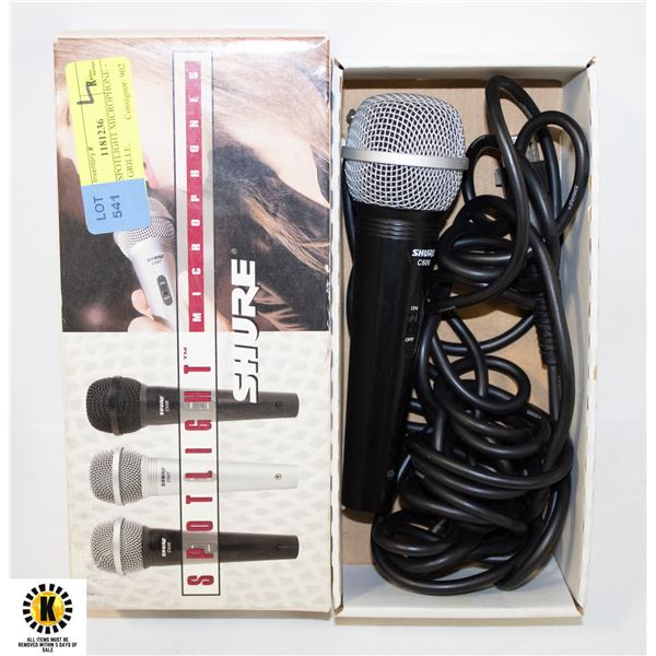 SHURE SPOTLIGHT MICROPHONE - SILVER GRILLE,