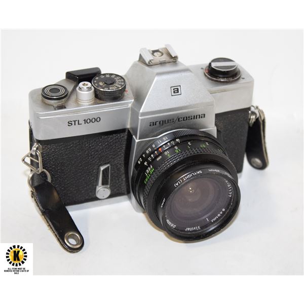 ARGUS/COSINA STL1000 SLR CAMERA W/ VIVITAR 28MM