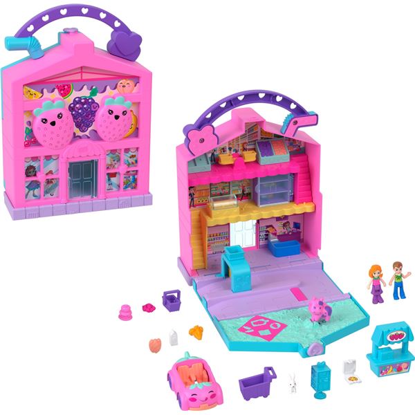 NEW POLLY POCKET 12 PLAY PIECES FRESH MARKET