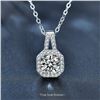 Image 1 : 1 CT GRA CERTIFIED ROUND BRILLIANT 925S NECKLACE