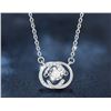 Image 1 : 1 CT GRA CERTIFIED ROUND BRILLIANT 925S NECKLACE