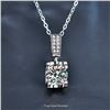 Image 1 : 1 CT GRA CERTIFIED ROUND BRILLIANT 925S NECKLACE