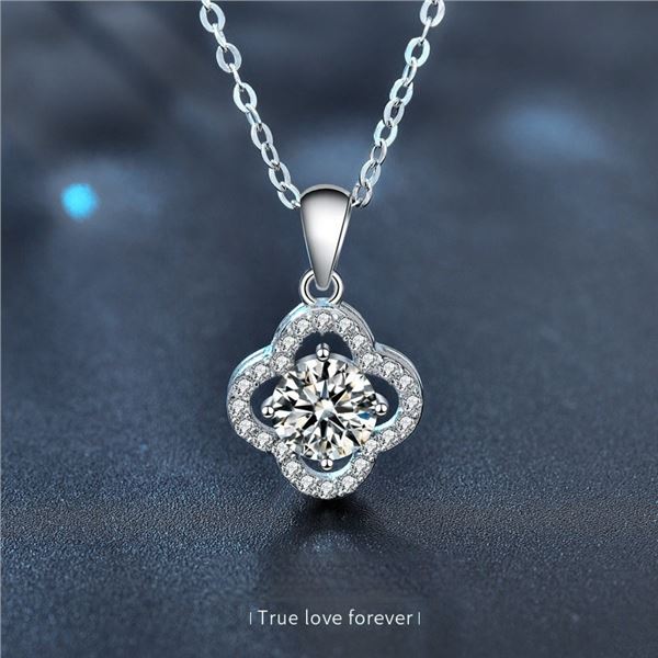 2 CT GRA CERTIFIED ROUND BRILLIANT 925S NECKLACE