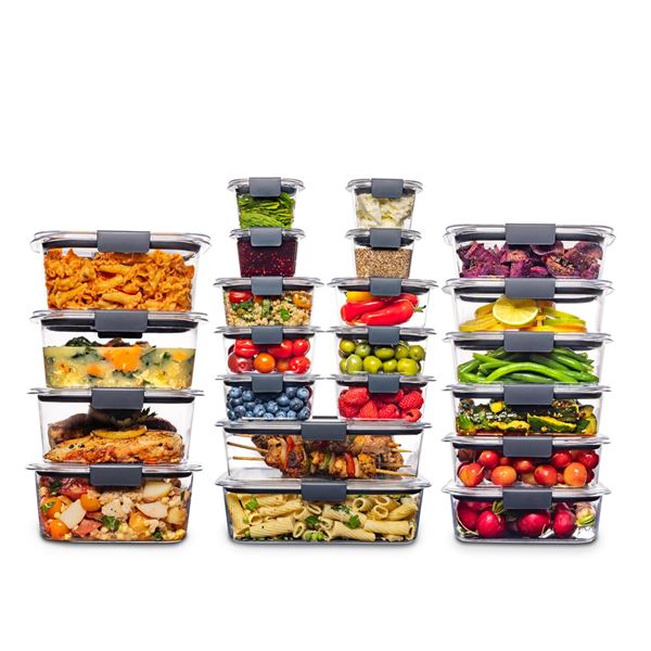 NEW 44 PIECE RUBBERMAID CONTAINERS