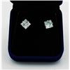 Image 1 : #2253-14 KT WHITE GOLD POSTS WITH 4.00 CT