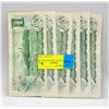 Image 2 : 6X1973 $1 BILLS (LAST ISSUE BEFORE THE LOONIE)