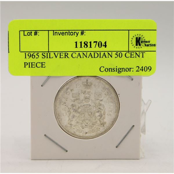 1965 SILVER CANADIAN 50 CENT PIECE